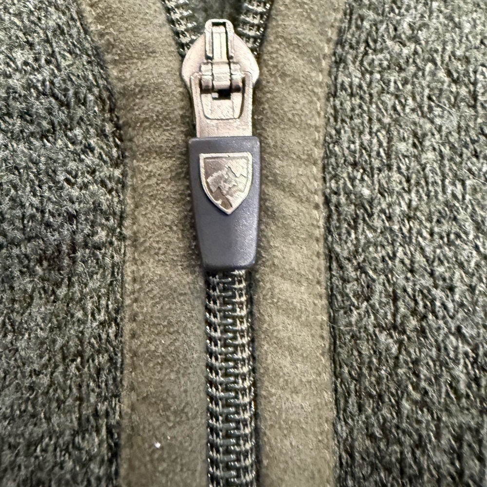Kuhl Alpaca Fleece Zip Jacket Small Forest Green Thumb Holes - Picture 7 of 10
